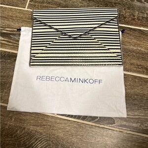 Rebecca Minkoff Striped Envelope Clutch